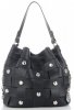 Vittoria Gotti Modna Torebka Skórzana Unikatowy Shopper Made in Italy Czarna